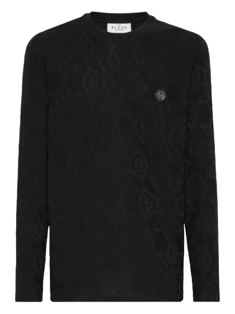 Philipp Plein Jacquard Crest T-shirt Black AAECMTK8666PJY002N