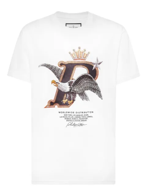 Philipp Plein Eagle Plein Worldwide T-shirt White AAECMTK8654PJY002N