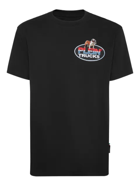 Philipp Plein Bulldog logo-print T-shirt Black AAECMTK8628PJY002N