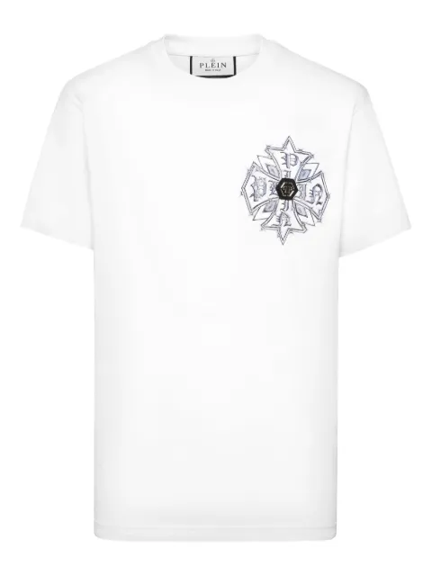 Philipp Plein logo-appliqué T-shirt AAECMTK8626PJY002N
