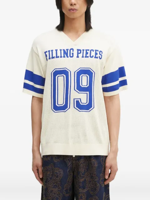Filling Pieces v-neck logo-print T-shirt White 91099059936