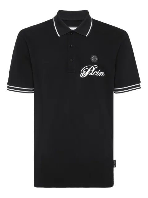 Philipp Plein logo-detail polo shirt Black AAECMTK8486PTE003N