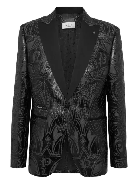Philipp Plein Gothic Plein-jacquard blazer Black AAECMRF2109PTE021N