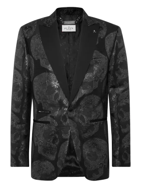 Philipp Plein skull jacquard blazer Black AAECMRF2108PTE021N