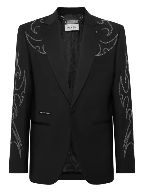 Philipp Plein embroidered blazer Black AAECMRF2098PTE022N