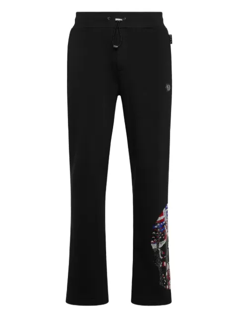 Philipp Plein embellished-skull track pants Black AAECMJT2711PTE003N