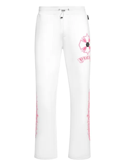Philipp Plein Puffy Chrome Crest track pants White AAECMJT2696PTE003N