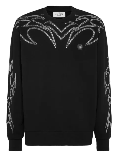 Philipp Plein stud-detailing sweatshirt Black AAECMJO1428PTE003N