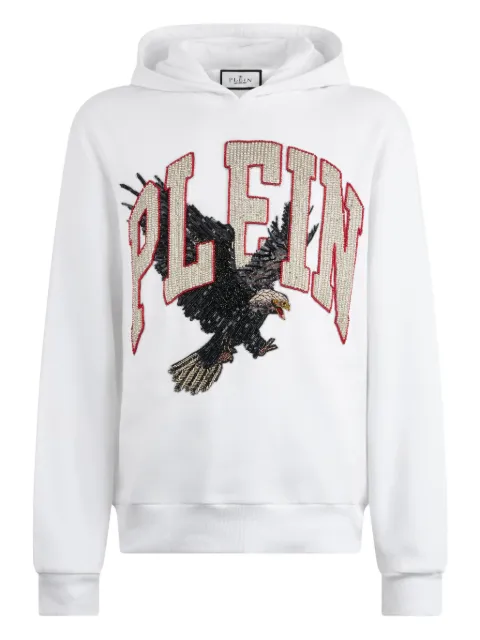 Philipp Plein eagle hooded sweatshirt White AAECMJB3896PTE180N