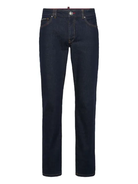 Philipp Plein logo-plaque jeans Blue AAECMDT4239PDE004N