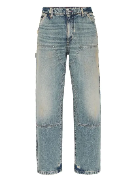 Philipp Plein double-pocket distressed jeans Blue AAECMDT4233PDE004N