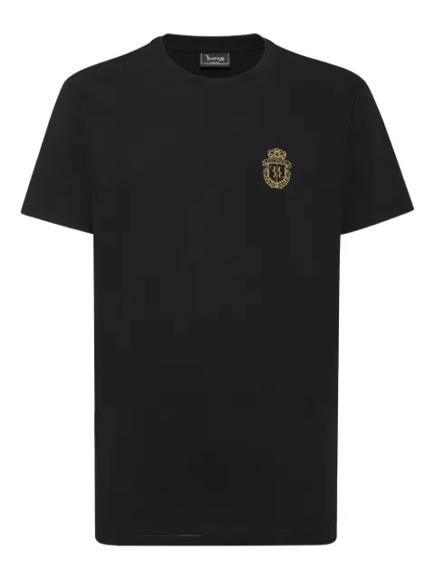 Billionaire Crest round-neck T-shirt Black WAECMTK8337BTE014N