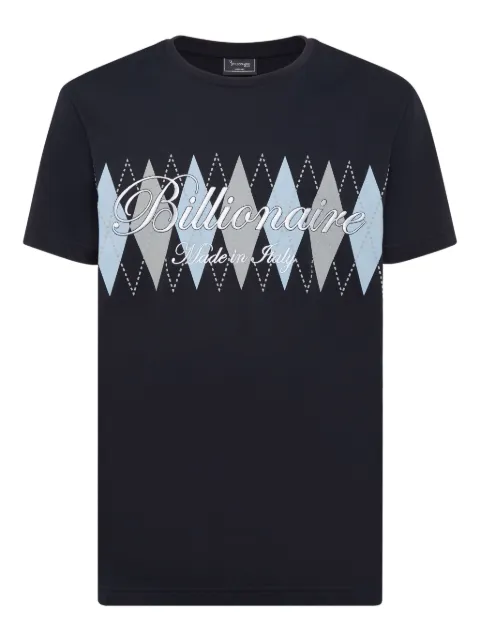 Billionaire round neck T-shirt Blue OAECMTK8349BTE014N