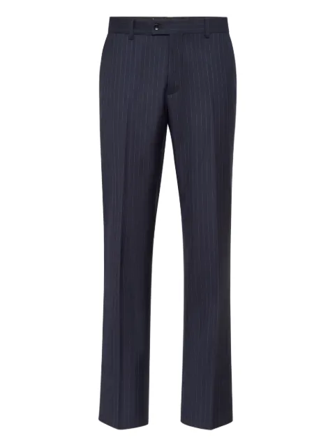 Billionaire Gessato pinstripe trousers Blue OAECMRT1605BTE004N