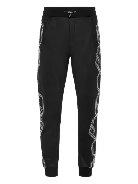 Philipp Plein chain-print joggers Black FAECMJT2576PTE003N
