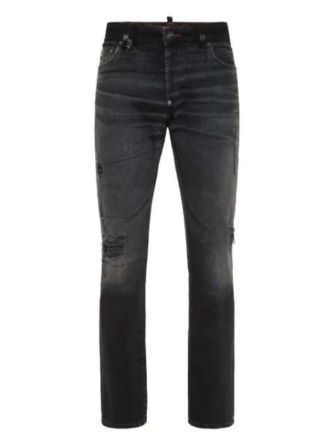Philipp Plein distressed-detail jeans Black FAECMDT4143PDE004N