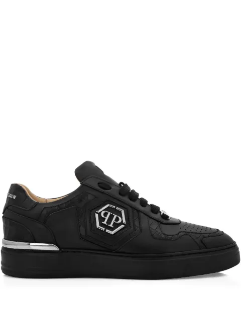 Philipp Plein crocodile-embossed logo sneakers Black AAESUSC0757PLE075N