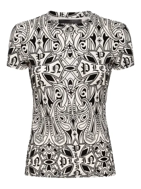 Philipp Plein Gothic Plein T-shirt White AAECWTK3843PTE003N