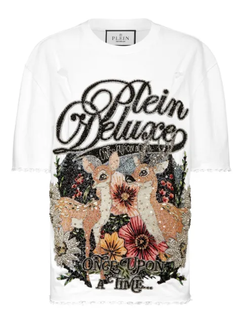 Philipp Plein Fairy sequin-embellished T-shirt White AAECWTK3822PTE004N