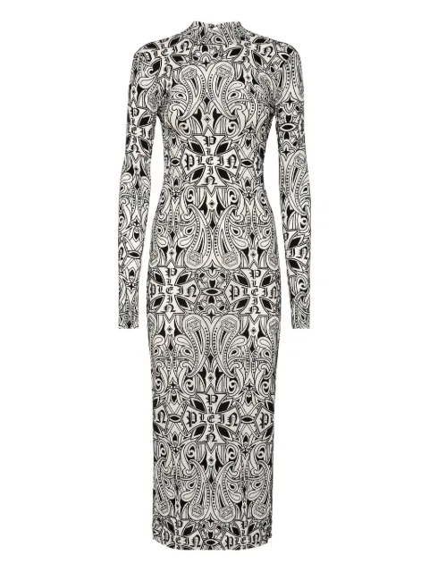 Philipp Plein Gothic Plein midi dress Black AAECWRG3527PTE003N