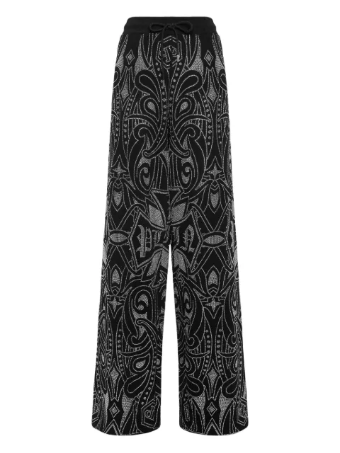Philipp Plein Gothic Plein strass trousers Black AAECWJT2172PTE003N