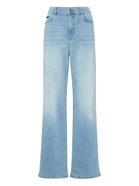 Philipp Plein fatale logo-plaque jeans Blue AAECWDT2869PDE004N