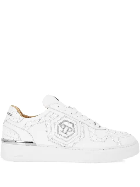 Philipp Plein crocodile-embossed logo trainers White AAESUSC0757PLE075N