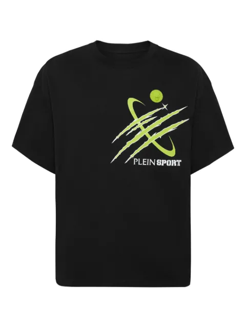 Plein Sport scratch-print T-shirt Black AAECMTK8761STE003N