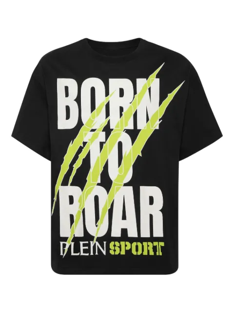 Plein Sport claw-print roar T-shirt Black AAECMTK8759STE003N