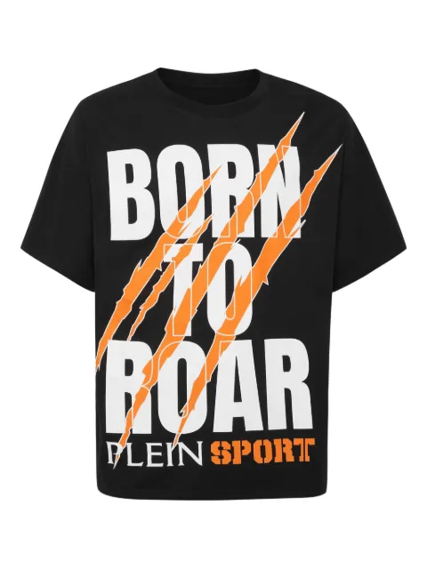 Plein Sport claw-print roar T-shirt Black AAECMTK8759STE003N