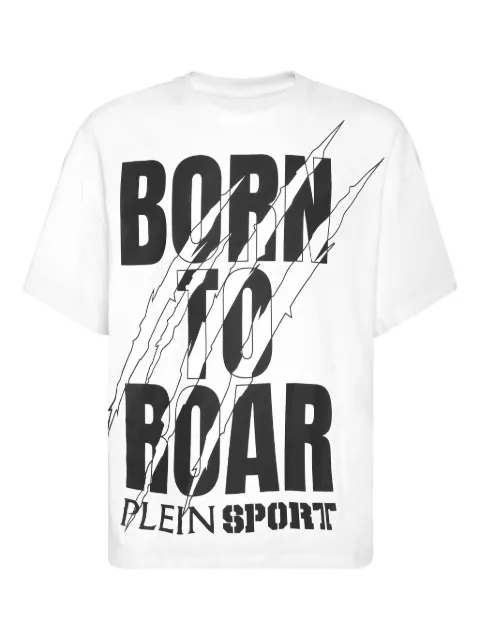Plein Sport print crew-neck T-shirt White AAECMTK8759STE003N