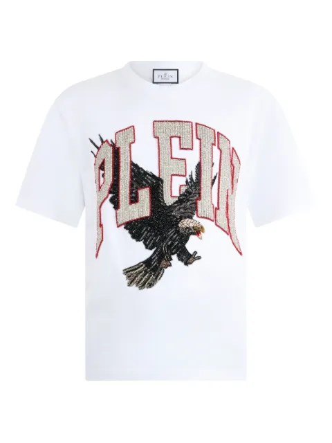 Philipp Plein eagle crew-neck T-shirt White AAECMTK8749PJY002N