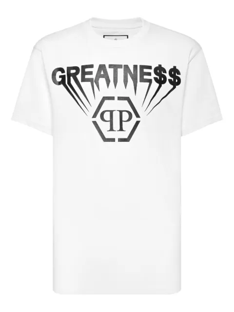 Philipp Plein Greatness logo-print T-shirt White AAECMTK8748PJY002N