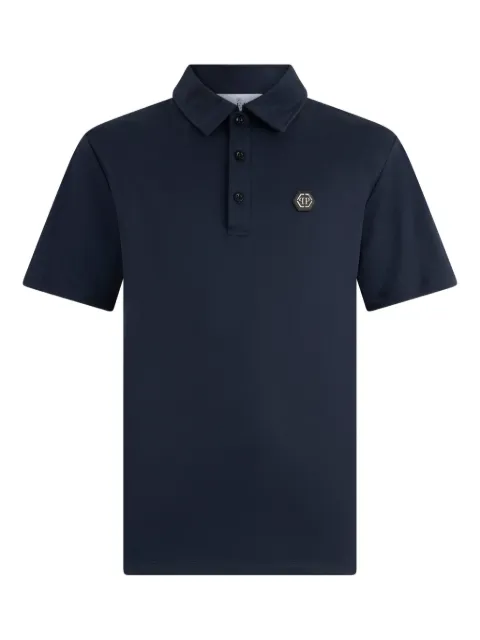 Philipp Plein hexagon-logo polo shirt Blue AAECMTK8744PJY002N