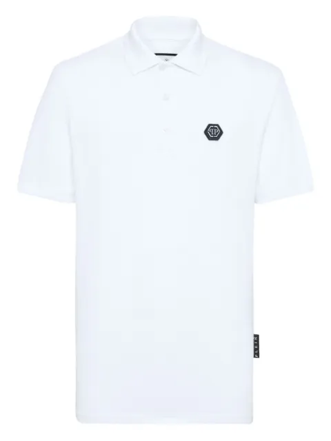 Philipp Plein hexagon-logo polo shirt White AAECMTK8744PJY002N