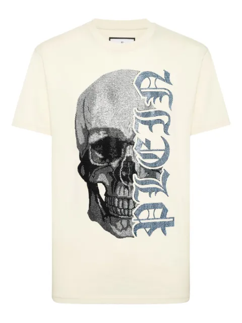 Philipp Plein skull-embellished T-shirt Neutrals AAECMTK8733PJY002N