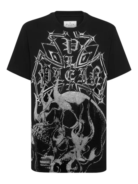 Philipp Plein graphic-skull T-shirt Black AAECMTK8692PJY002N