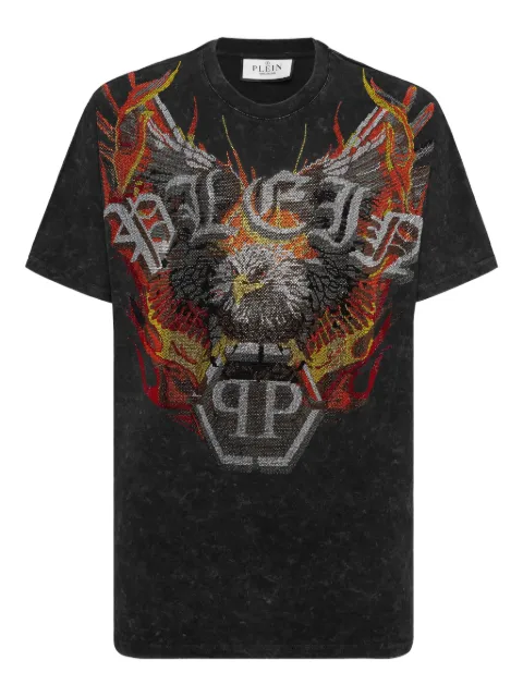 Philipp Plein graphic eagle-print T-shirt Black AAECMTK8678PJY002N