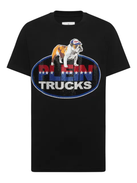 Philipp Plein logo bulldog T-shirt Black AAECMTK8675PJY002N