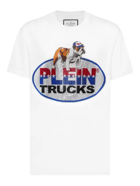 Philipp Plein Bulldog crystal T-shirt White AAECMTK8675PJY002N