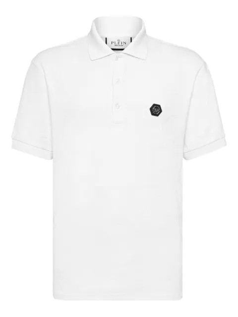Philipp Plein polo shirt jacquard crest White AAECMTK8665PTE179N