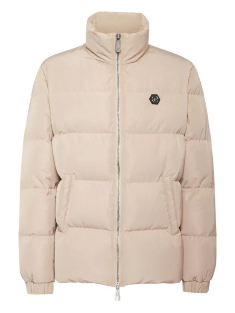 Philipp Plein nylon puffer jcket late checkout Neutrals AAECMRB2874PNY002N