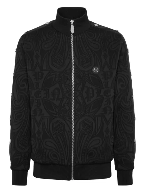 Philipp Plein Chrome Crest track jacket Black AAECMJB3854PTE003N
