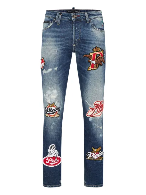 Philipp Plein super straight cut jeans Plein Beers Blue AAECMDT4232PDE004N