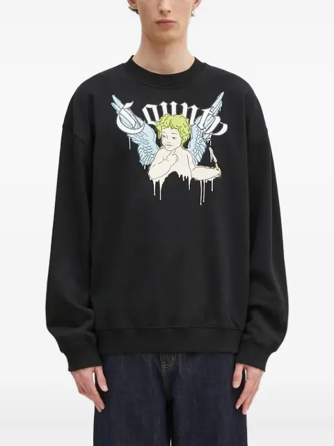 COUNTY OF MILAN print sweatshirt Black CMBA09CS25FLE001
