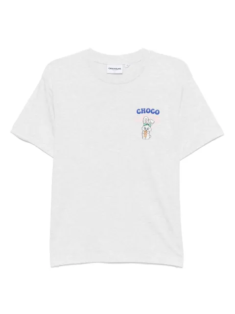 CHOCOOLATE logo-embroidered T-shirt Grey TEL1948XU