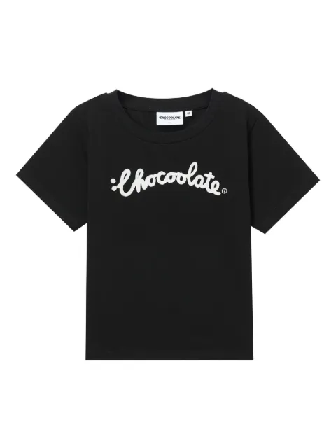 CHOCOOLATE logo-embroidered T-shirt Black TEL1943XU