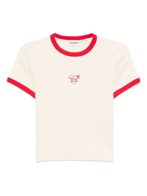 CHOCOOLATE logo-embroidered T-shirt Neutrals TEL1955XU