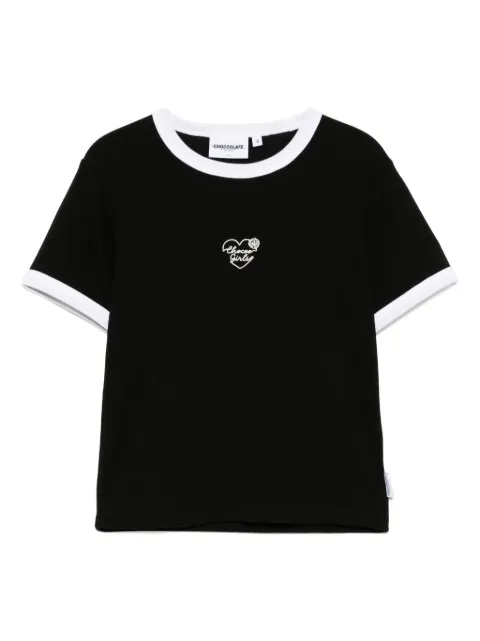 CHOCOOLATE logo-embroidered T-shirt Black TEL1955XU