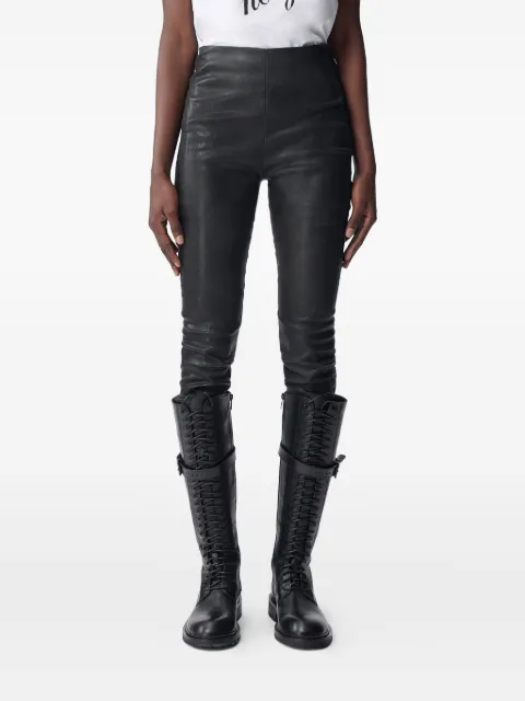 Ann Demeulemeester Florence leather leggings Black B0010846LT084